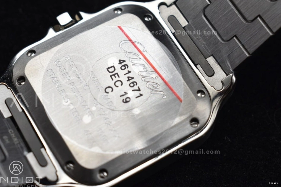 35mm SS Edition MIYOTA Best Cartier V2 Santos Bracelet SmartLinks BVF 9015 SS de White on 1:1 Dial 0109